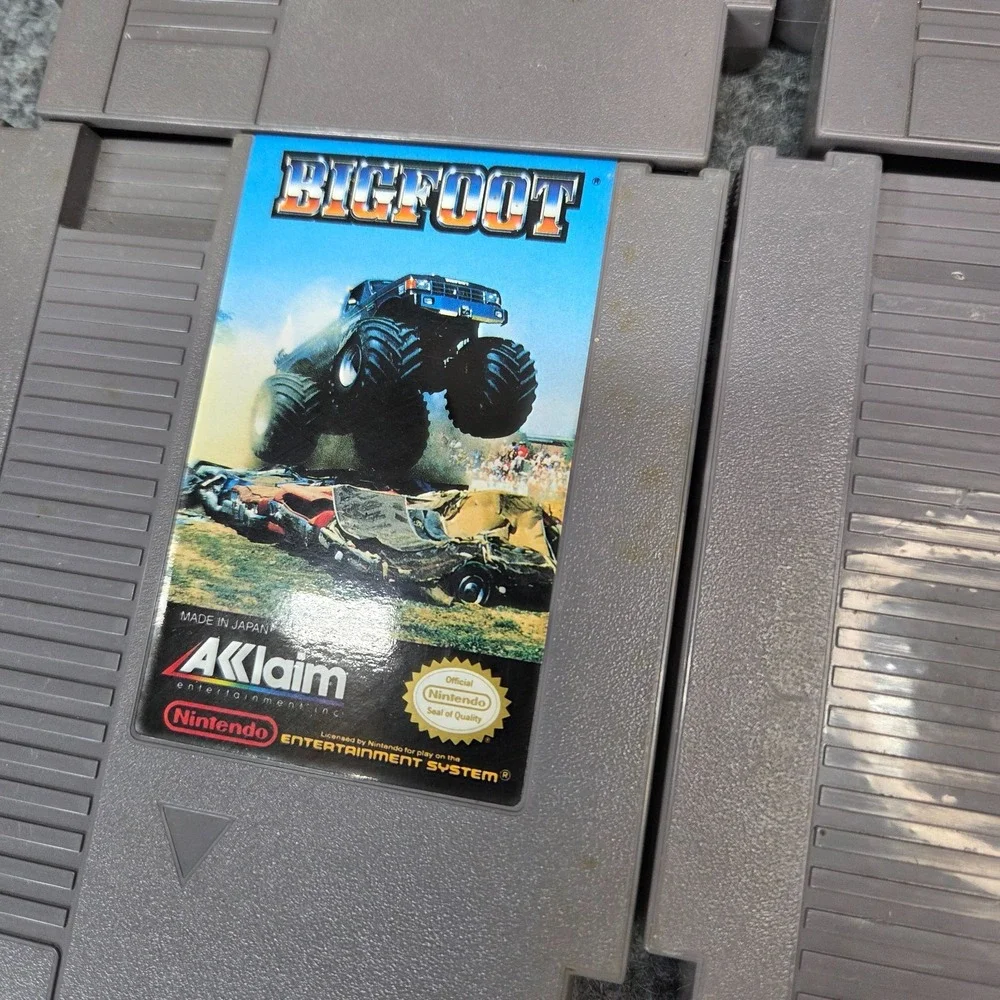 Nintendo NES Authentic Lot of 7 Games Racing Monster Trucks Bigfoot Knight Rider